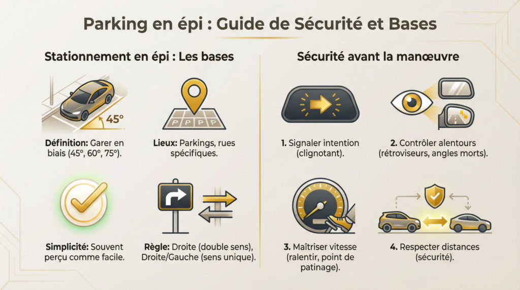 Parking en épi - Guide de sécurité de base