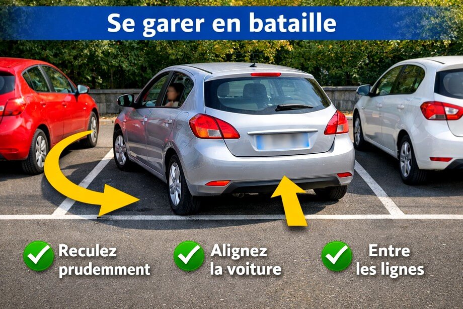 Se garer en bataille avant