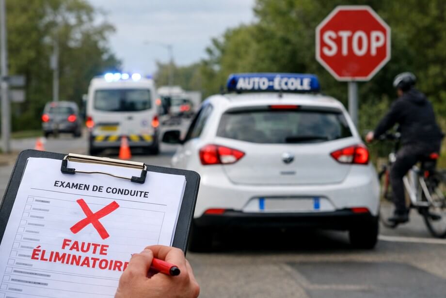 Fautes éliminatoires permis de conduire