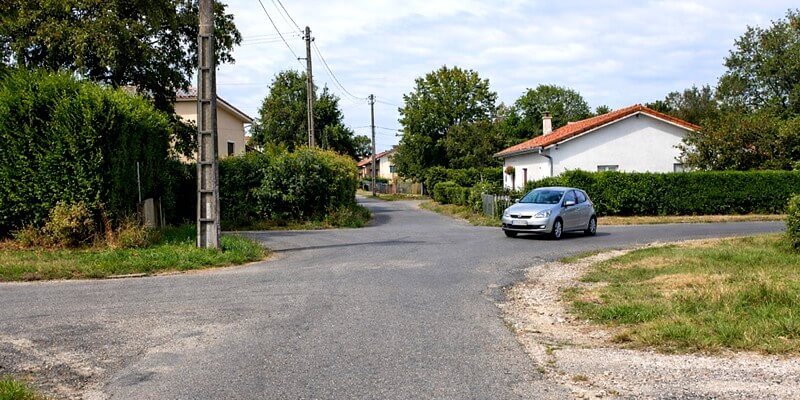 Intersection dans un vilage