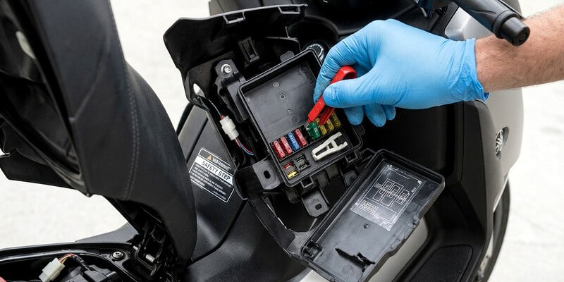 Utiliser la pince pour changer les fusibles d'une Xmax