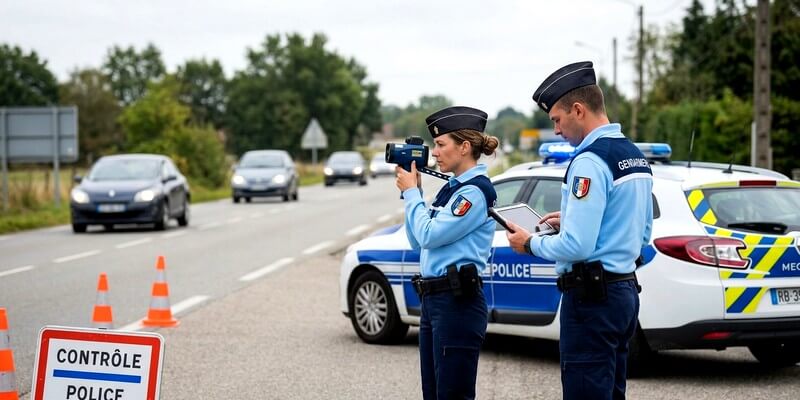 Radar mobile et contrôle de police